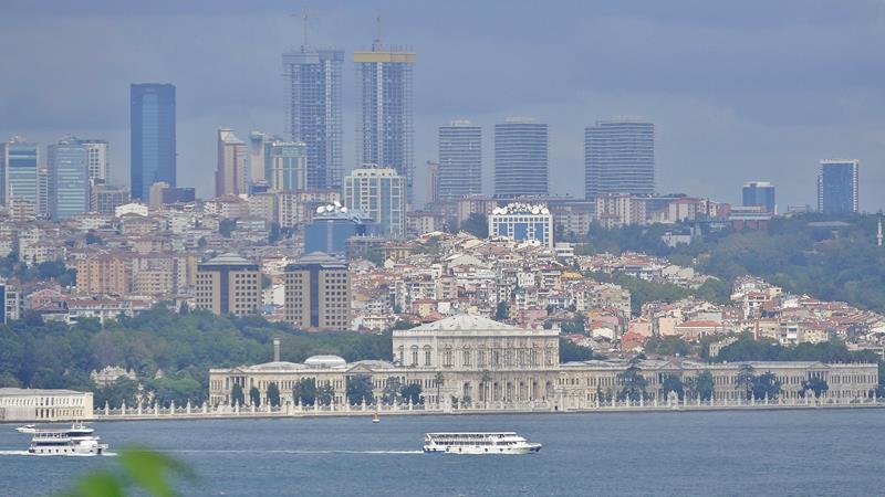Utsikt Topkapi palasset Istanbul Tyrkia