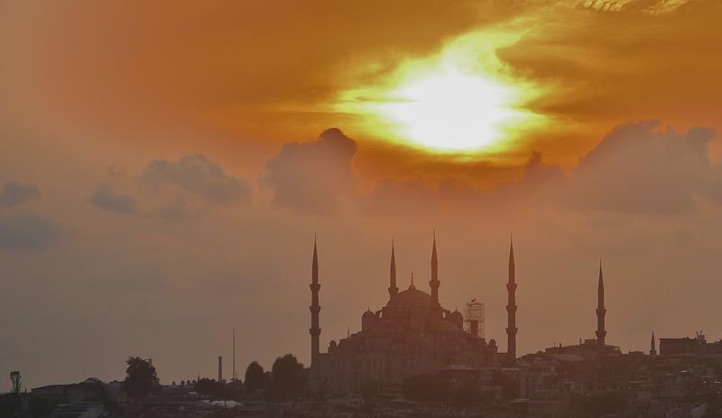 Solnedgang sunset Kadiköy Asiasiden Istanbul Tyrkia