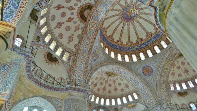 Dern blå moske Sultan Ahmet Istanbul Tyrkia