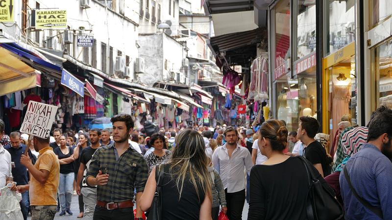 Bazarområdene  Istanbul Tyrkia 