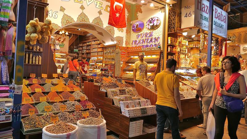 Krydderbazaren Misir Carsisi Istanbul Tyrkia